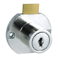 COMPX NATIONAL C8703-C420A-14A Cabinet Drawer Dead Bolt Lock,Silr,Round 4TYE4
