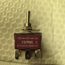 On-Off-On DPDT Toggle Switch 250V AC 15A generator change over 110-off- 240v