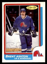 1986 OPC O-Pee-Chee Hockey #181 Brent Ashton Signed Autograph (no COA)