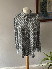 TAMARA H DESIGNER WOMENS RETRO PRINT TUNIC SHIRT BLOUSE TOP SIZE XL 16 /18 NEW