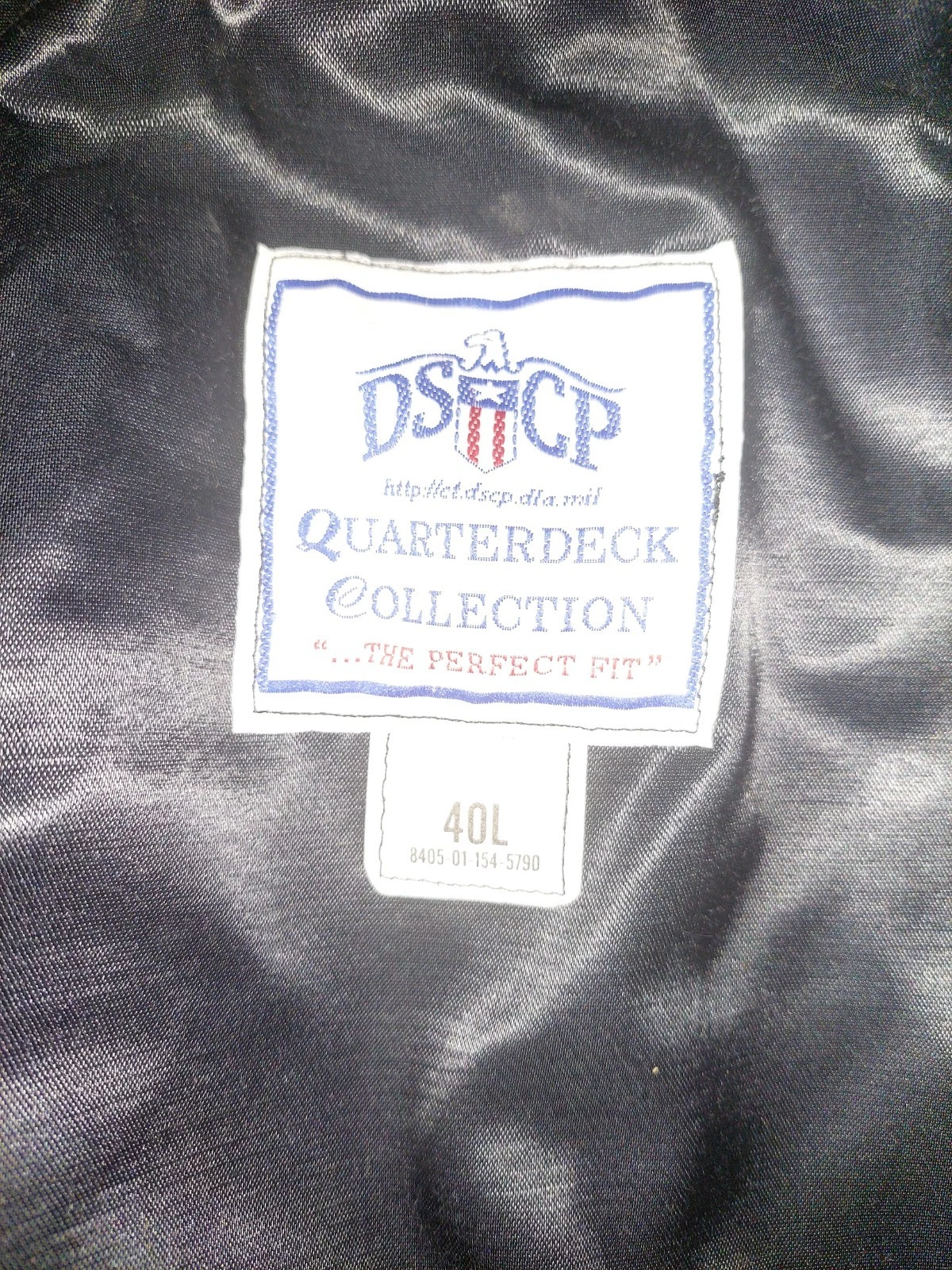 DSCP Quarterdeck US Navy Peacoat 40L Black Wool Vintage image 2