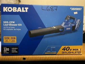 Kobalt Cordless Electric Leaf Blower Kit 40V Max 520 CFM 120 MPH Brushless NIB