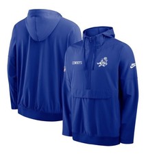 Dallas Cowboys Sideline Throwback Anorak Retro Half-Zip Hoodie Jacket Men s XL
