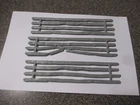THREE VINTAGE MARX BLUE & GRAY CIVIL WAR PLAYSET SPLIT RAIL FENCING