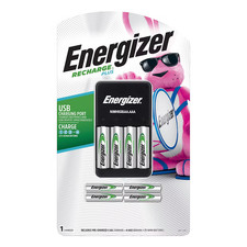 Energizer Recharge Plus USB Charger for NiMH Rechargeable AA and AAA Batteries