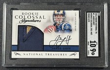 JARED GOFF SGC 9 2016 NATIONAL TREASURES RPA ROOKIE COLOSSAL PATCH AUTO RC 3/25