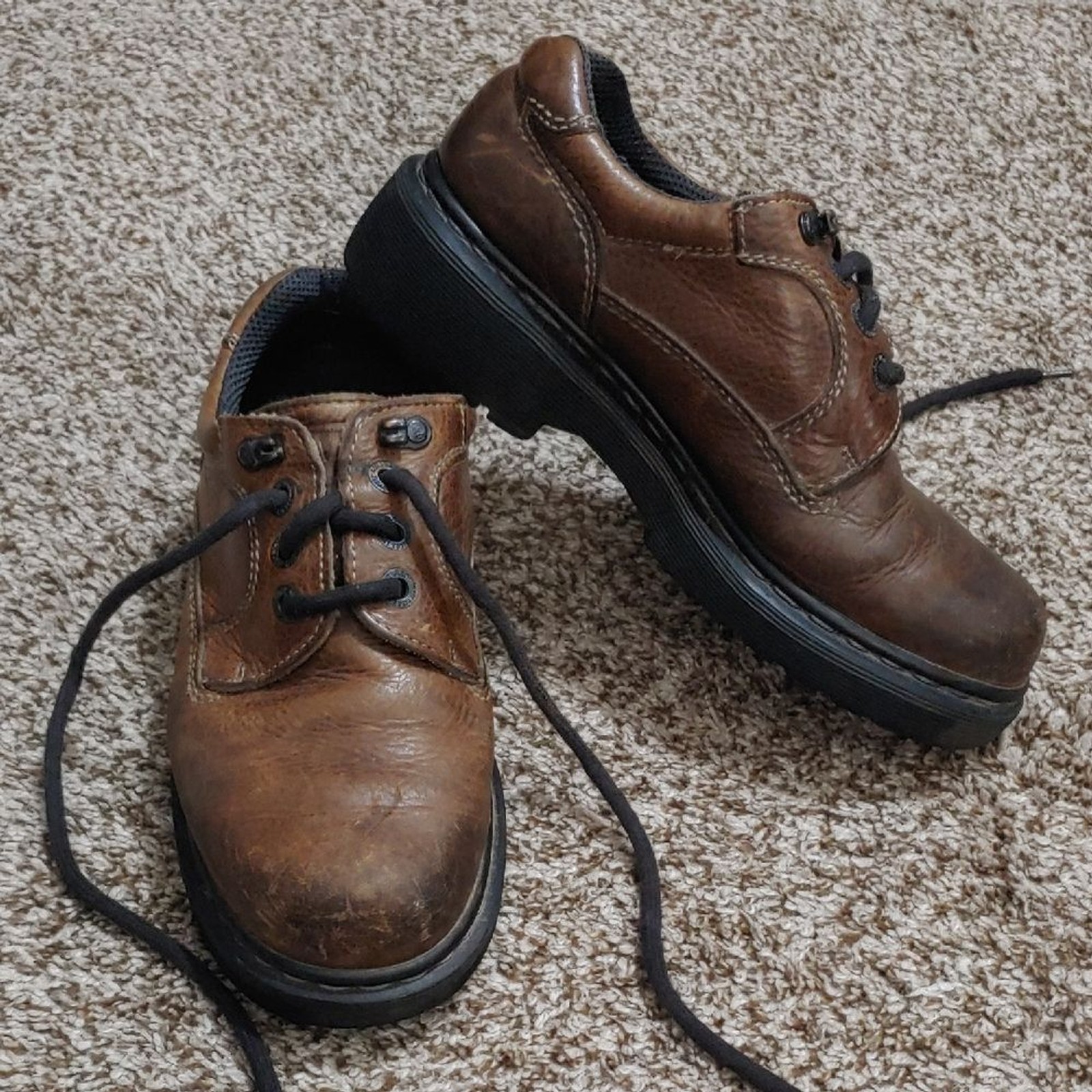 VTG Doc Martens Brown Leather Oxford Chunky Unisex Shoes
