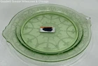 VTG Green Depression Glass Plate