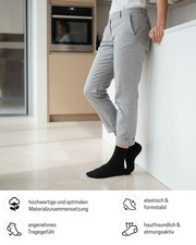 Business Socken Herren Damen 100% Baumwolle Socken ohne Gummi & Naht