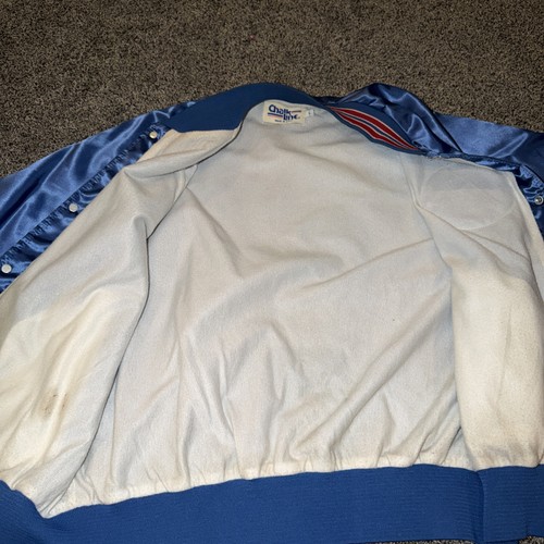 Vintage Blue Detroit Pistons Chalk Line Polyester Jacket - Adult Size Large - Afbeelding 13 van 14