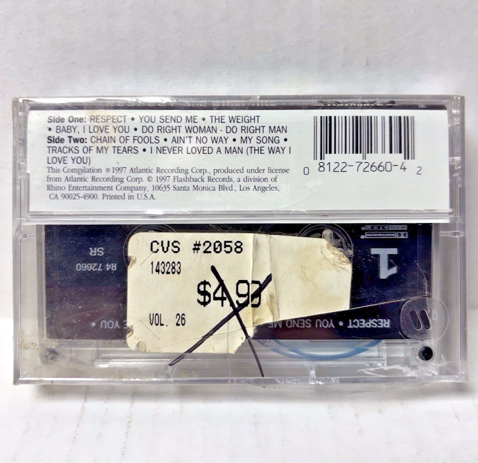 Aretha Franklin - Respect and Other Hits - Cassette - Mint, SEALED - Image 3 of 3