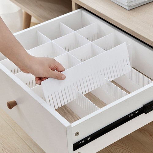 10 Pcs Divider Storage Drawer Dividers Plastic Separators Board Adjustable Baby