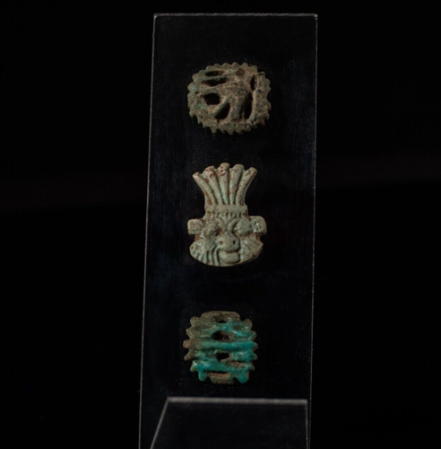 Egyptian Pendant of Bes and Two Eyes of Horus - Picture 2 of 5
