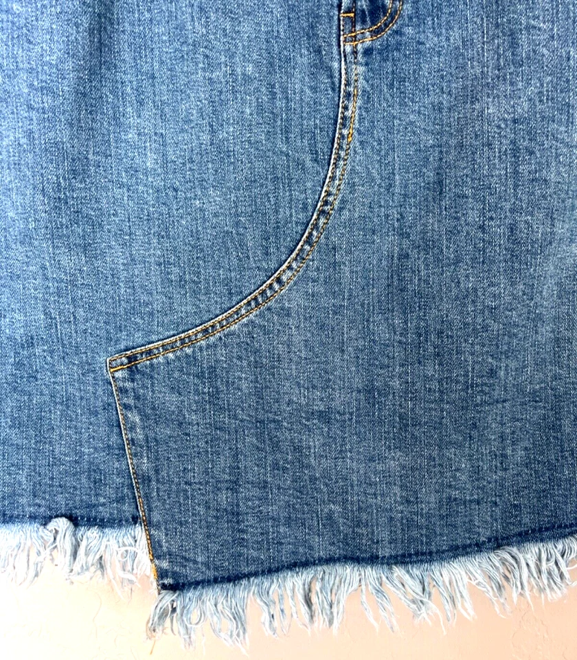 For the Republic Denim 5 Pocket Skirt with Fringe Sz 12 Western, Coastal Cowgirl - Image 3 of 4