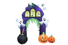 9 Foot Halloween Inflatable Ghosts Castle Archway Arch Pumpkins Yard Decoration