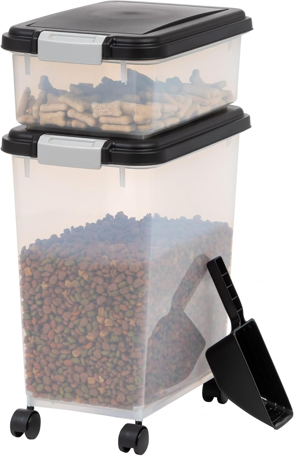 Storage Container, 30 Lbs & 11 Lbs Combo, Cat Food Storage Containe