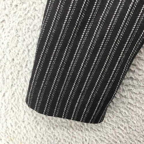 Cabi Cropped Blazer Jacket Womens 12 Black Striped Button Up Notch Lapel Office - Picture 8 of 20
