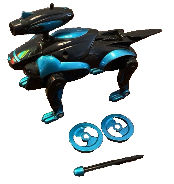 TRANSFORMER 1999~ BEAST WARS~ WITH LAUNCHER & DISCS~ BLUE & BLACK - Image 2 of 4