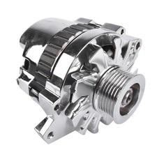 Chrome Alternator Cs130 Style 12v 160 Amp For Gm Chevy Sbc Bbc A1006c Es1006c