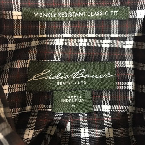 Camicia uomo Eddie Bauer con bottoni taglia M multicolore a quadri manica lunga classica " - Foto 6 di 15