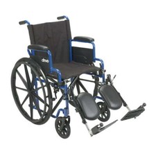 18" Wheelchair Seat Manual Flip Back Desk Arms Swing Away Footrests Lightweight