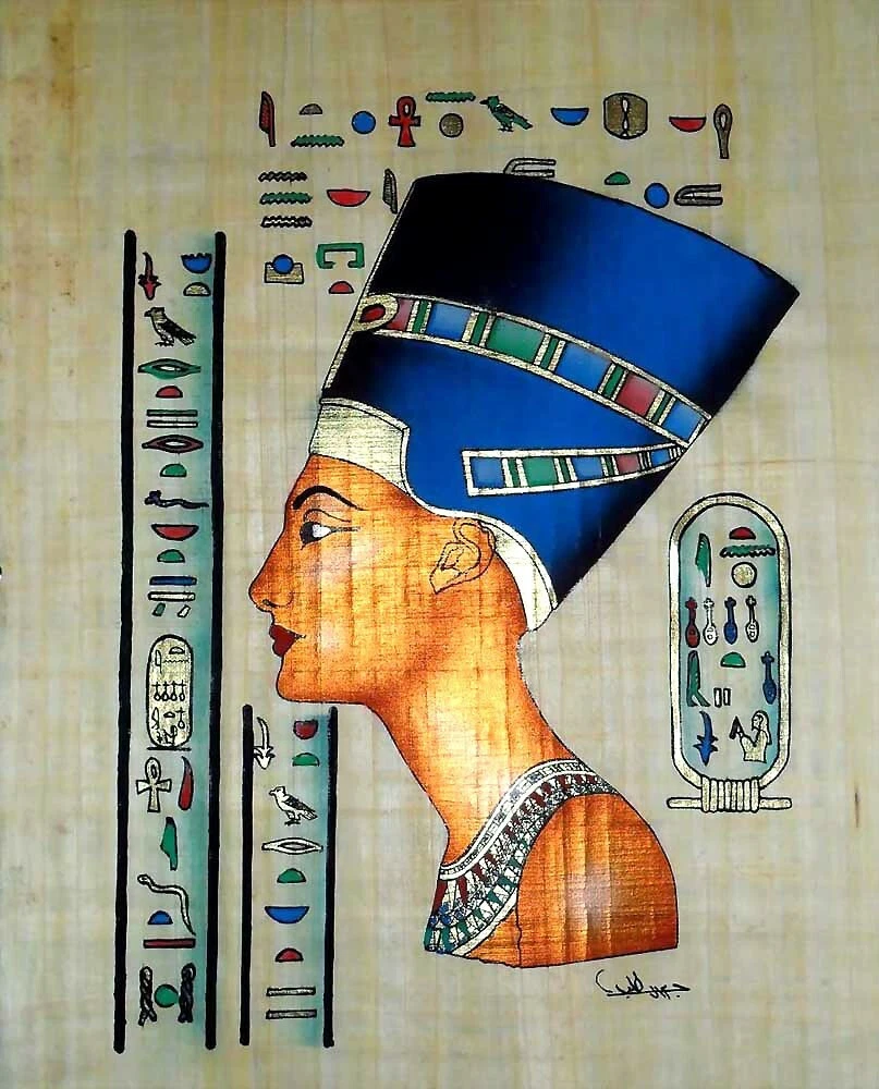 cool home decor Egyptian Papyrus Paintings Queen Nefertiti poster | eBay