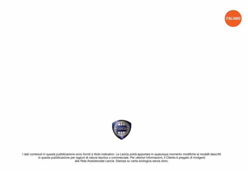 Lancia Y Ypsilon 2006 11 libretto istruzioni uso e manutenzione user manual PDF - Immagine 3 di 4