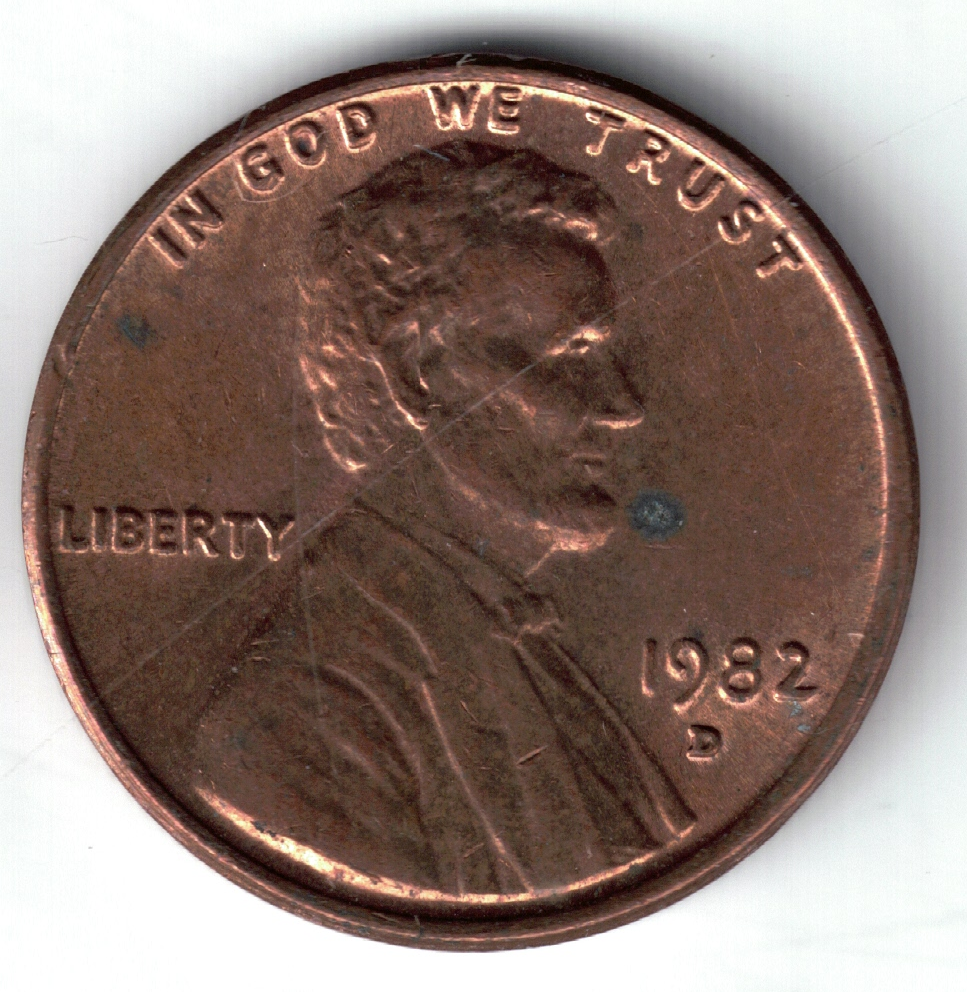 USA - 1982D - Lincoln - Memorial - Bronze - Large Date - Copper (3.1 g ...