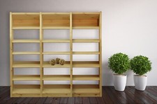 Regal Regalsystem Bücherregal Holz Kiefer massiv natur flexibel & erweiterbar