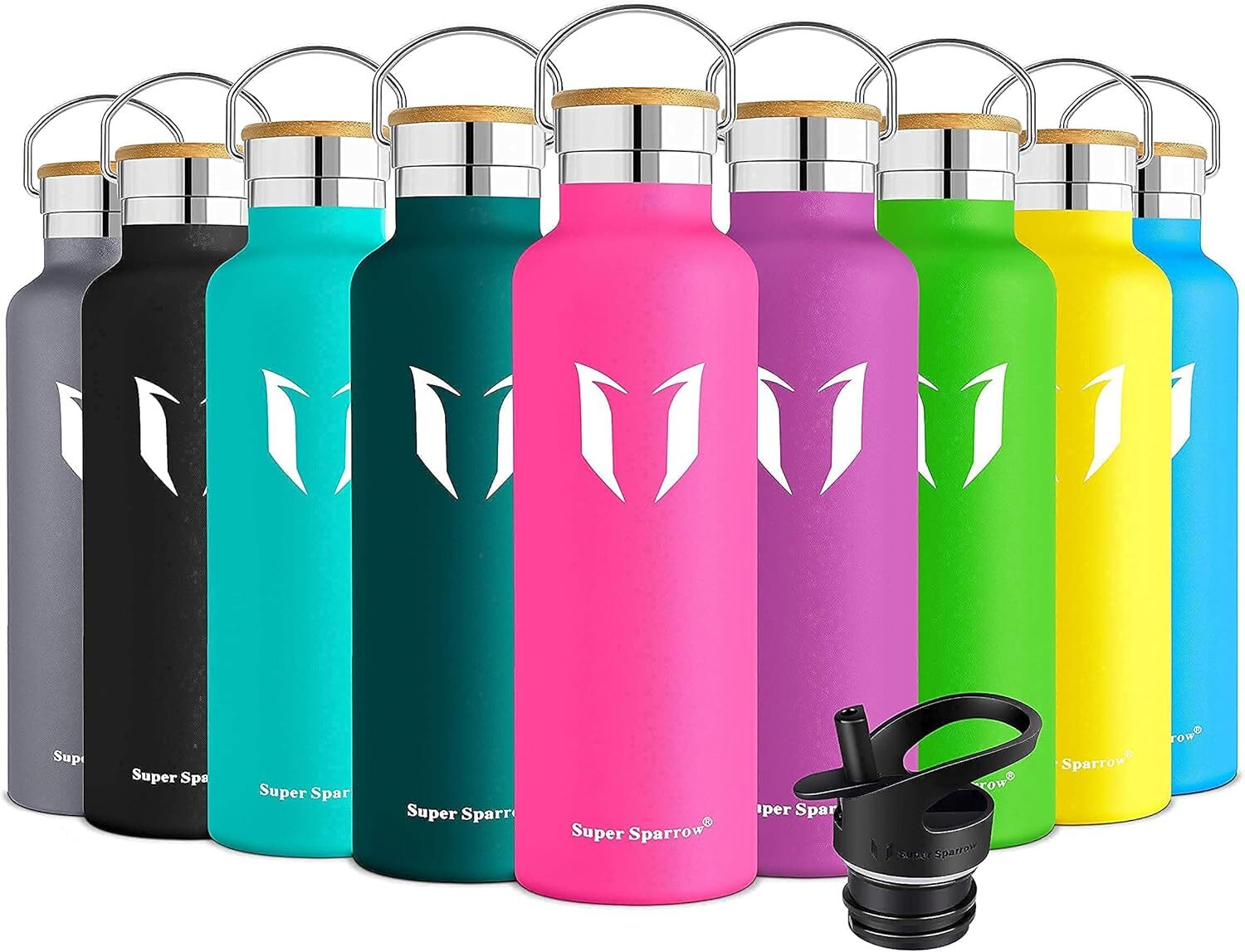 Super Sparrow Borraccia Termica, Bottiglia Termica Senza Perdite - 350ml, 500ml,