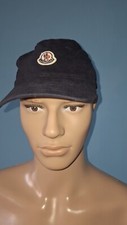 MONCLER BERRETTO BASEBALL COLOR BLU SCURO MISURA 50 CENTIMETRI 100% COTONE