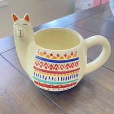 Llama Alpaca 3D Ceramic Coffee Mug Cup 16oz Modern Gourmet Foods