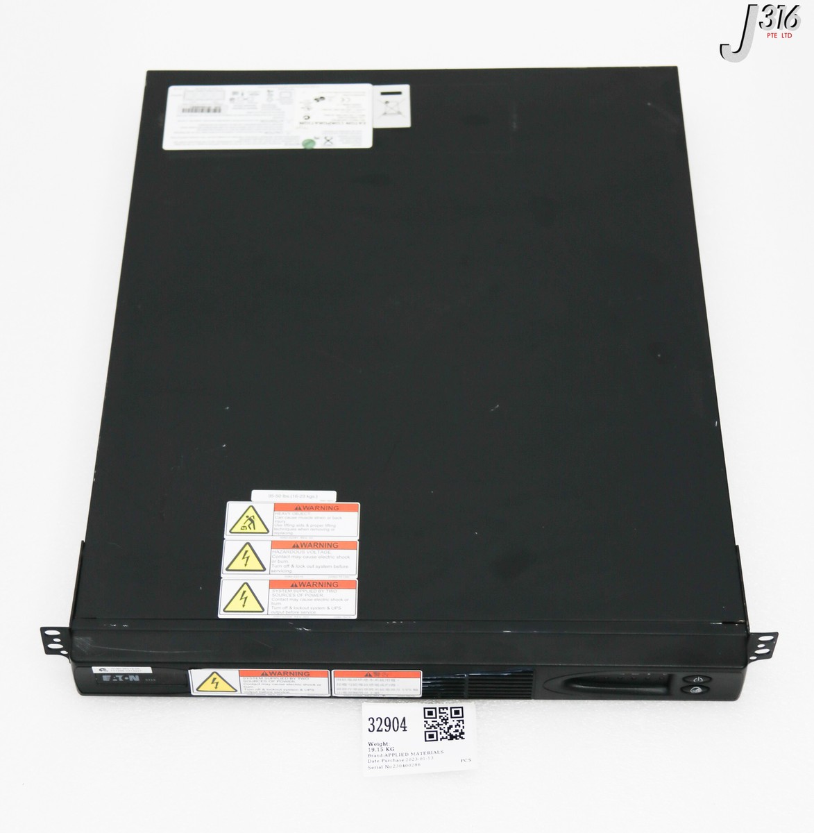 専用　sold out 32904 APPLIED MATERIALS EATON RACKMOUNT UPS, 1500I RM BLK PW5115
