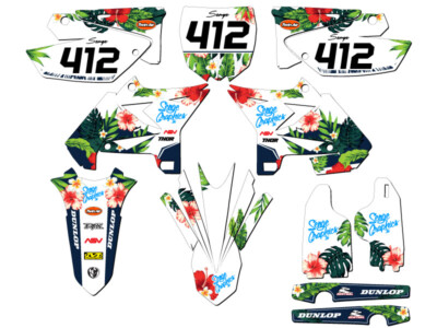 2005-2007 fits UFO RESTYLE YZ 250 2-STROKE TROPIC White Senge Graphics Kit Co...