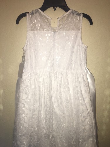NWT $72 Girls Marmelleta Special Occasion White Party Dress Size 10 - Picture 6 of 8