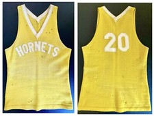 Antique 1940s Fullerton Jr. College Hornets Game Worn Basketball Jersey Wool