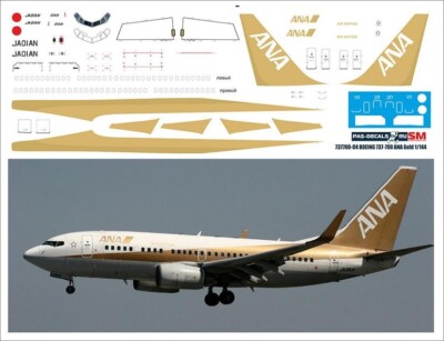 Boeing 737-700 ANA GOLD 1/144 PAS-DECALS	737700-04