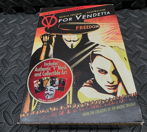 V for Vendetta: 2-Disc Collector's Edition (DVD) Complete w/ Mask & Cards x2 - Picture 5 of 20