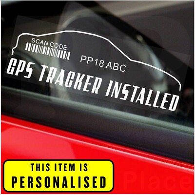 4 x GPS Tracker System Sicherheit Fenster Warnung Aufkleber Alarm Gerät Schilder Auto