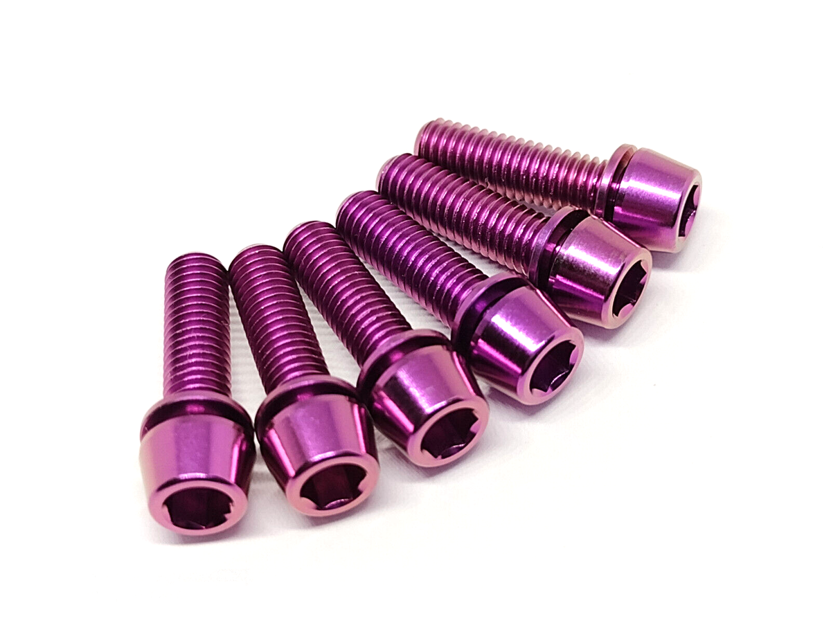 Purple Taper Titanium Stem Bolts For Industry Nine I9 A318