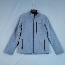 Wrangler Unisex Adult Jacket Full Zip Pockets Mock Neck Blue Size S