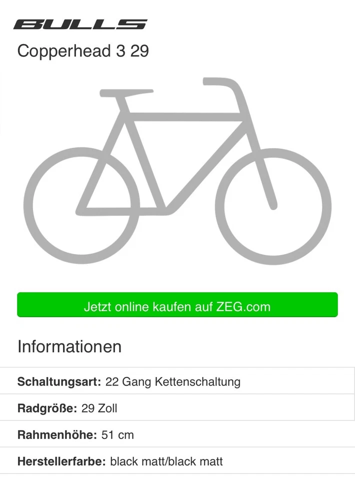 Fahrrad Bulls Black Matt,wie Neue
