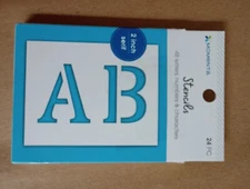 Stencils 24 Pc.48 Letters Numbers and Characters 2 Inch Serif By Momenta 