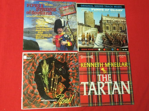 SCOTTISH PIPES, PIPES AND STRINGS OF SCOTLAND, THE TARTAN, TUNES OF GLORY RECORD - Imagen 1 de 7