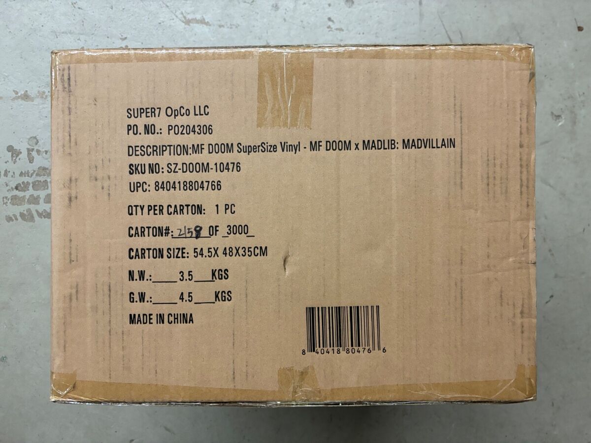 MF Doom Madlib Madvillain Super Size Vinyl Figure by Super7 MF Doom Madlib Madvillain Super Size Vinyl Figure by Super7