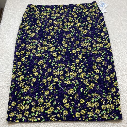 LuLaRoe Cassie Pencil Skirt Womens Size XL Multicolor Floral Design