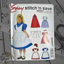 McCall's M4567 Children's and Girls' Storybook Costumes Pattern Uncut Size 3-8