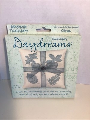 Dimensions Daydreams Embroidery Aroma Therapy Sachet Kit - Blue Leaves