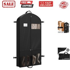 54'' Travel Garment Bag with Pockets for Suits, Dresses, Coats, Tuxedos, Heav...