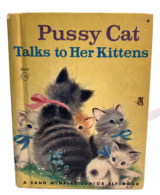 VTG Pussy Cat Talks To Her Kittens Kids Junior Elf Book Fannie Mead